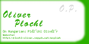 oliver plochl business card